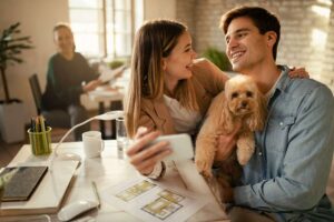Tenant with pet in rented UK home