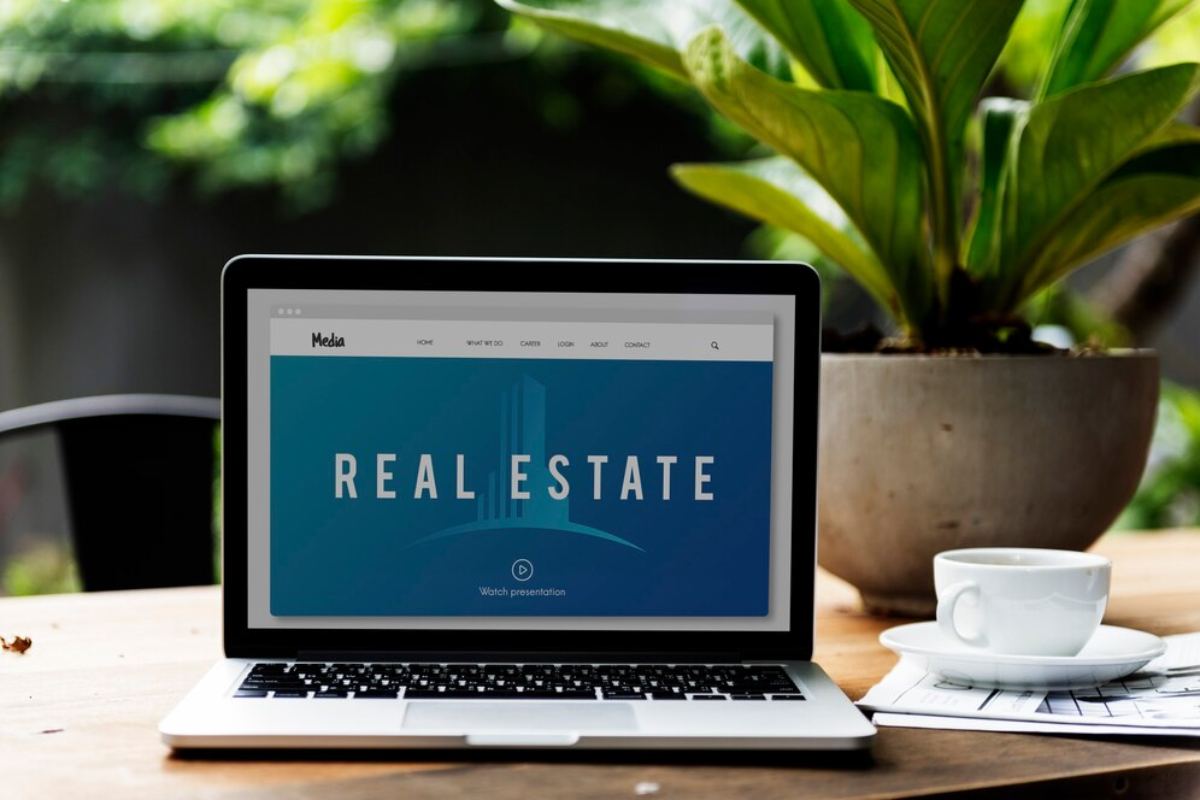 Modern real estate properties grouped as investment portfolio.