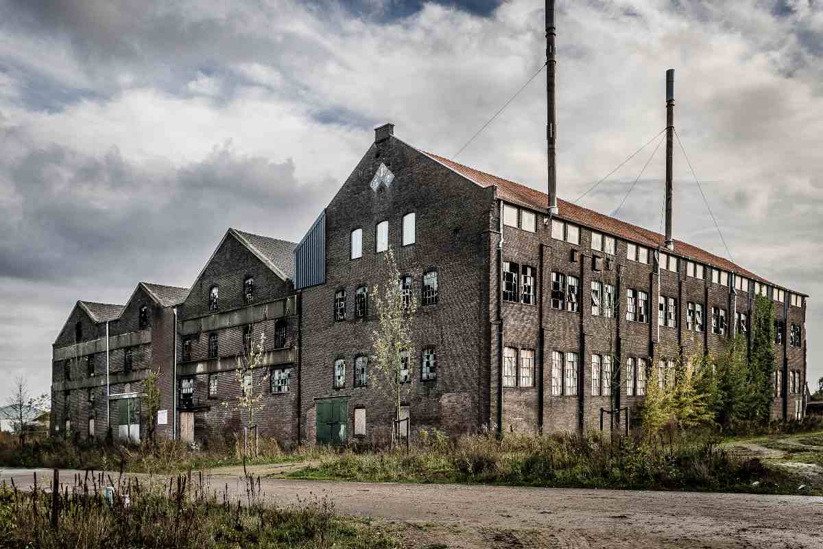 Modern office and factory buildings in West Midlands